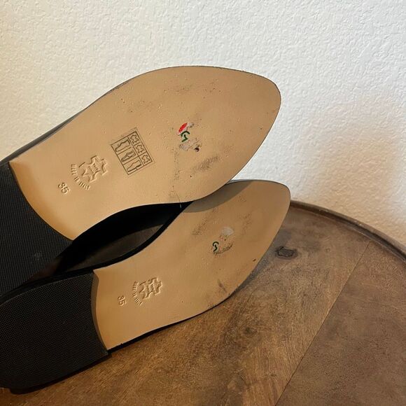 ATP Atelier All Tomorrow's Parties Black Leather Anzi Mules Women's Size 35 US 5 - Picture 9 of 11